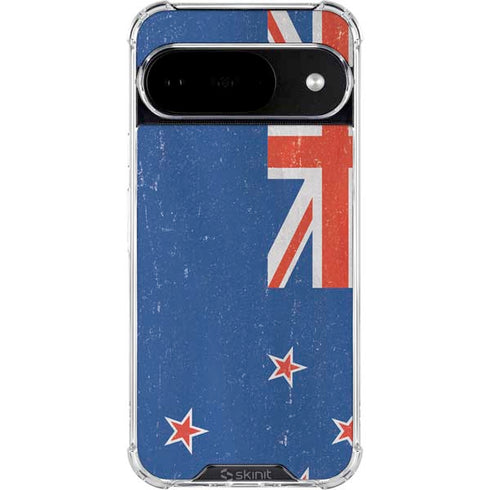 New Zealand Flag Distressed Google Pixel 10 Clear Case